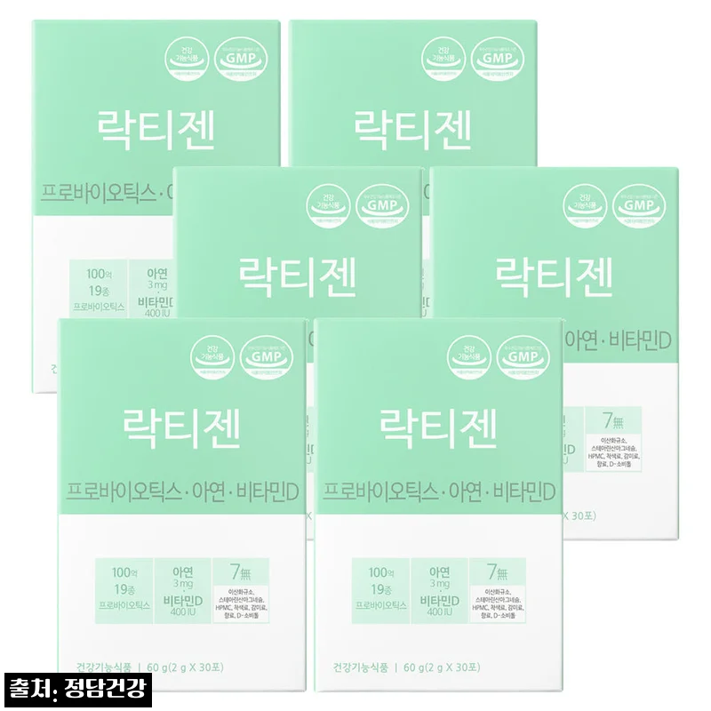 락티젠 유산균 30포 6개, 온가족 루틴으로 챙기기 좋은 30% 할인 구매 체크