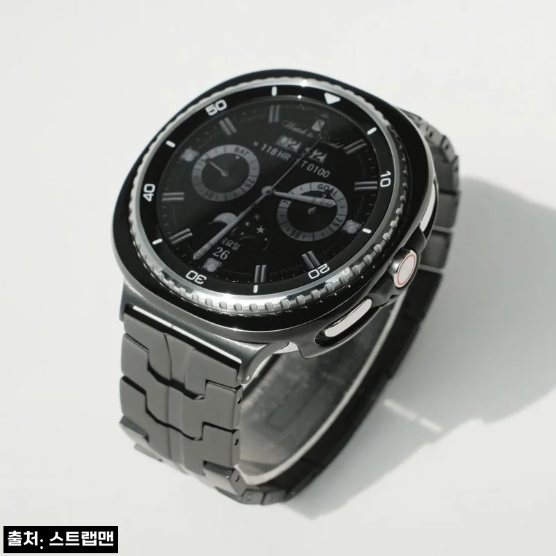 Home 69 티타니즘 갤럭시워치8 클래식 46mm 티타늄 스트랩 후기, 메탈 시계줄로 분위기 확 바꾸는 이슈템