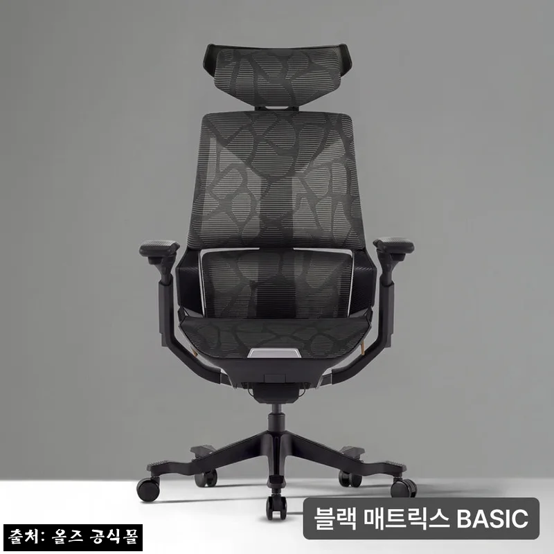 올즈 타이탄 PRO 매트릭스 블랙, 풀메쉬&middot;6D 암레스트가 눈에 띄는 게이밍 컴퓨터의자 체크 후기