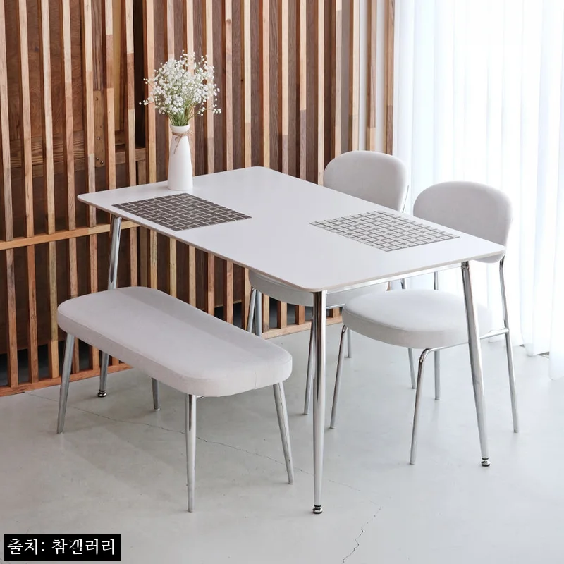 세바 세라믹식탁 세트 크롬프레임 사각형 4인용 1200, 공간 분위기 바꾸기 좋은 이슈템 체크후기