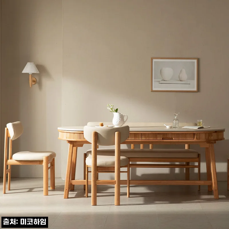 Home 84 미코하임 비너스 1900mm 6인 타원 식탁, 서랍 수납까지 챙긴 실속형 세라믹 식탁 후기