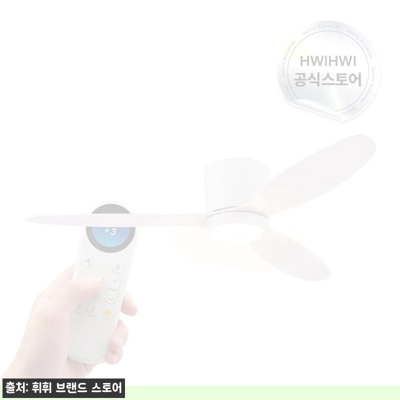 휘휘 에센셜 실링팬 132cm(52인치) 조명 포함, 소음 부담 적다는 후기 많은 이슈템